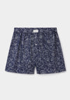 Navy Constantia Sketch Boxer Shorts Made with Liberty Fabrics, Boxer Shorts - SIRPLUS
