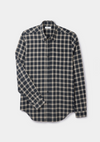 Charcoal Check Flannel Shirt, Collar Shirt - SIRPLUS