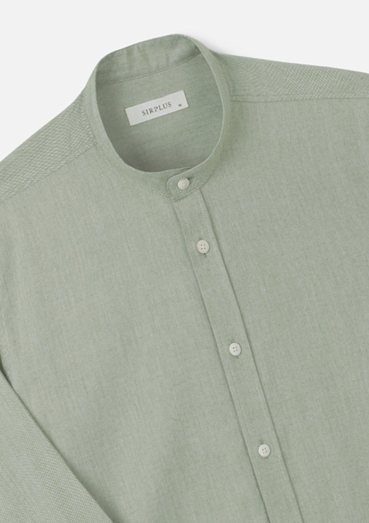 Pistachio Cotton Cashmere Grandad Shirt