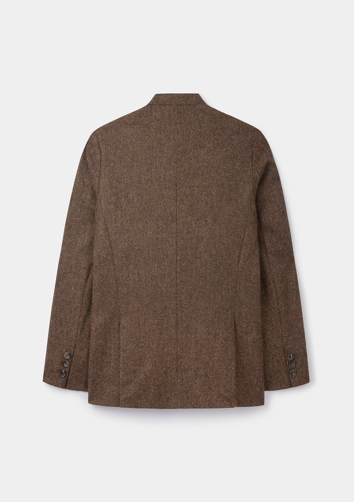 Walnut Herringbone Nehru Jacket