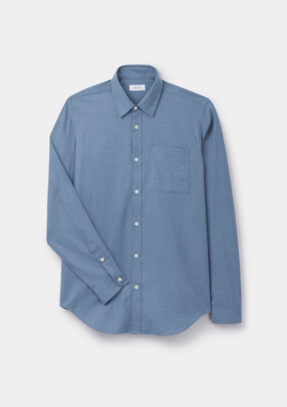 Washed Blue Brushed Cotton Shirt
