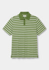 Cactus Green Stripe Tennis Polo, Polo Shirt - SIRPLUS