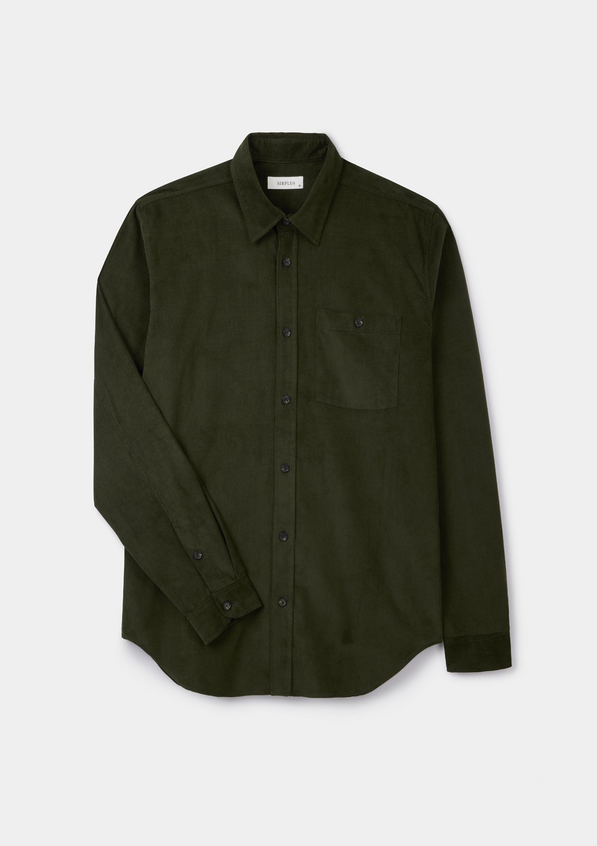 Olive Needlecord Collared Shirt, Collar Shirt - SIRPLUS