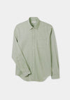 Pistachio Green Cotton Cashmere Shirt, Collar Shirt - SIRPLUS