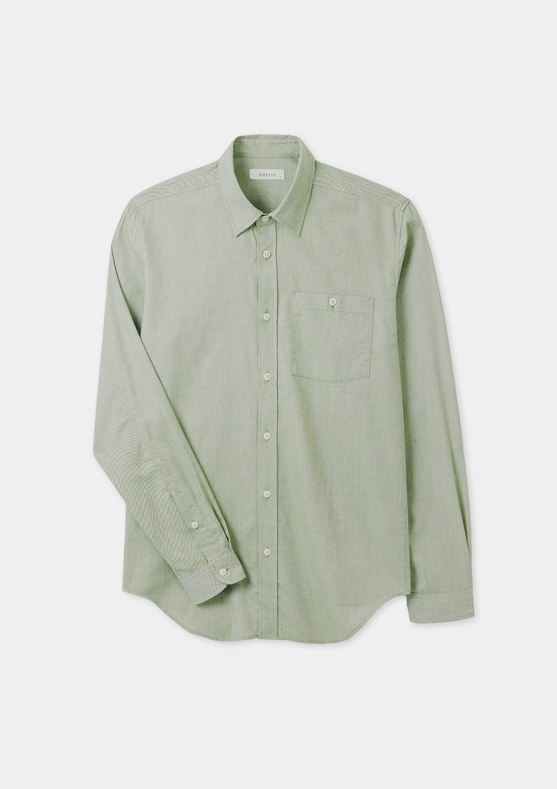 Pistachio Green Cotton Cashmere Shirt