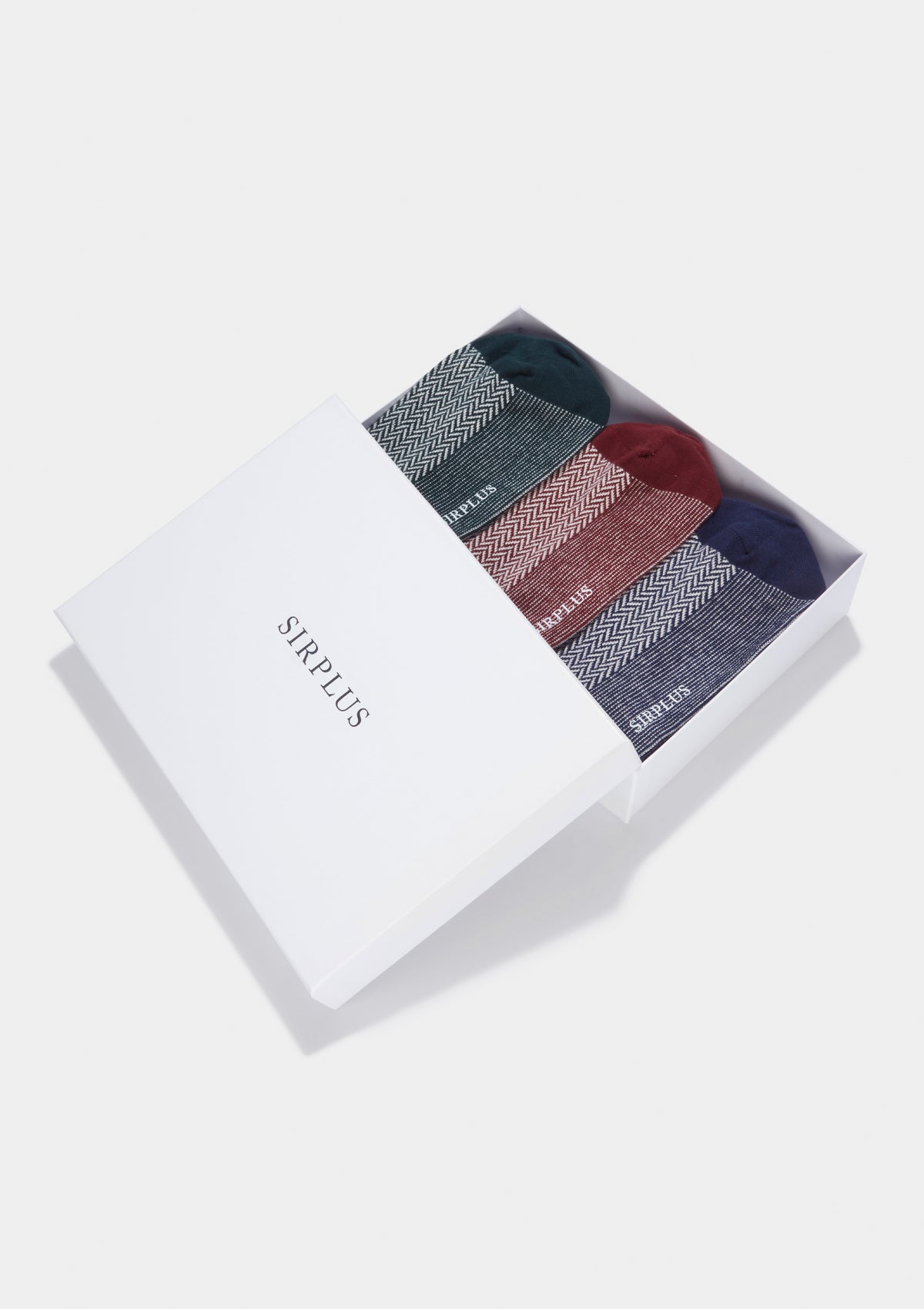 Festive Herringbone Cotton Socks Gift Box, Gift Box - SIRPLUS