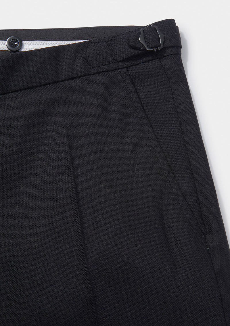 Black Virgin Wool Formal Trousers, Formal Trousers - SIRPLUS