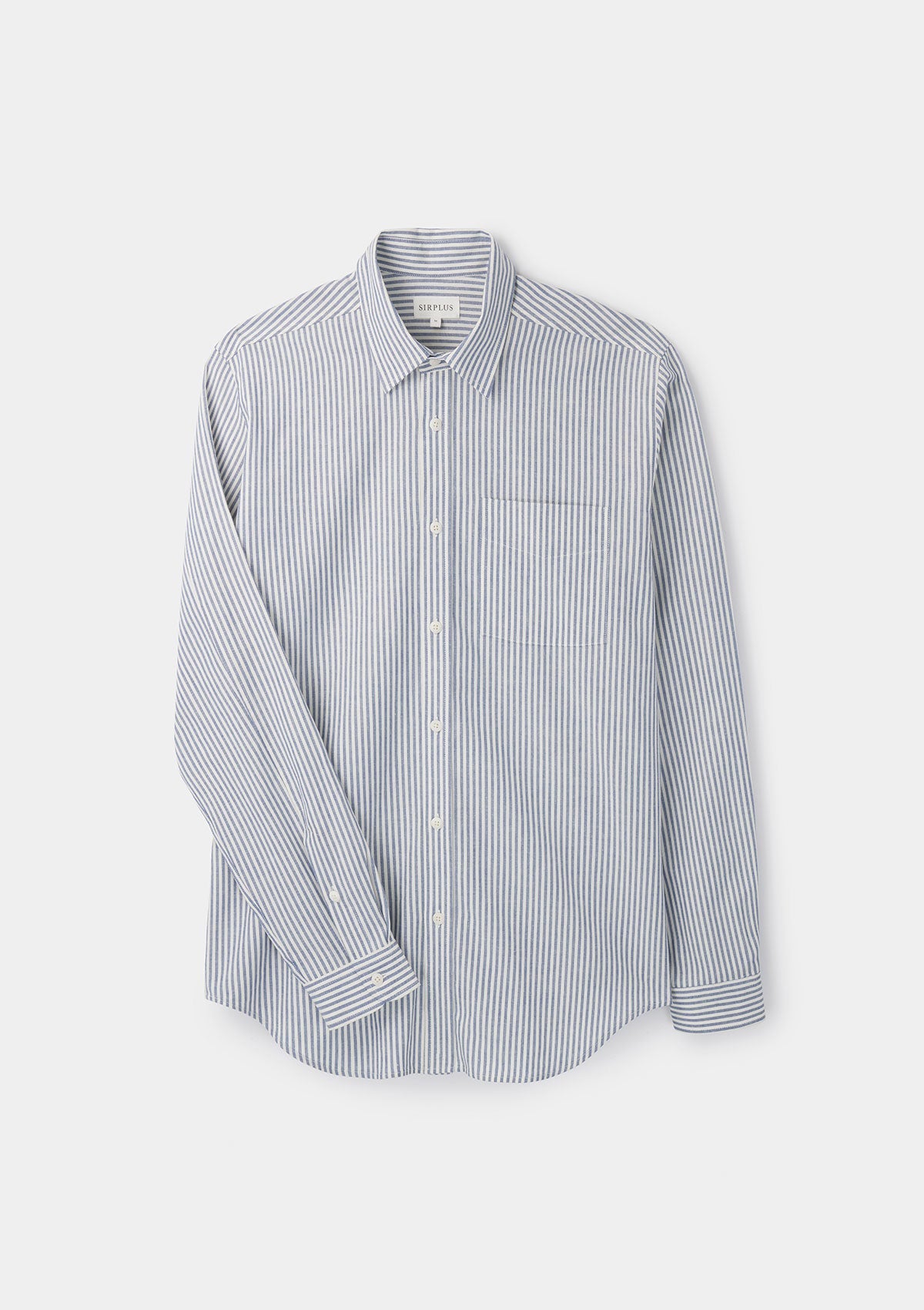 Blue & White Striped Collared Shirt, Collar Shirt - SIRPLUS