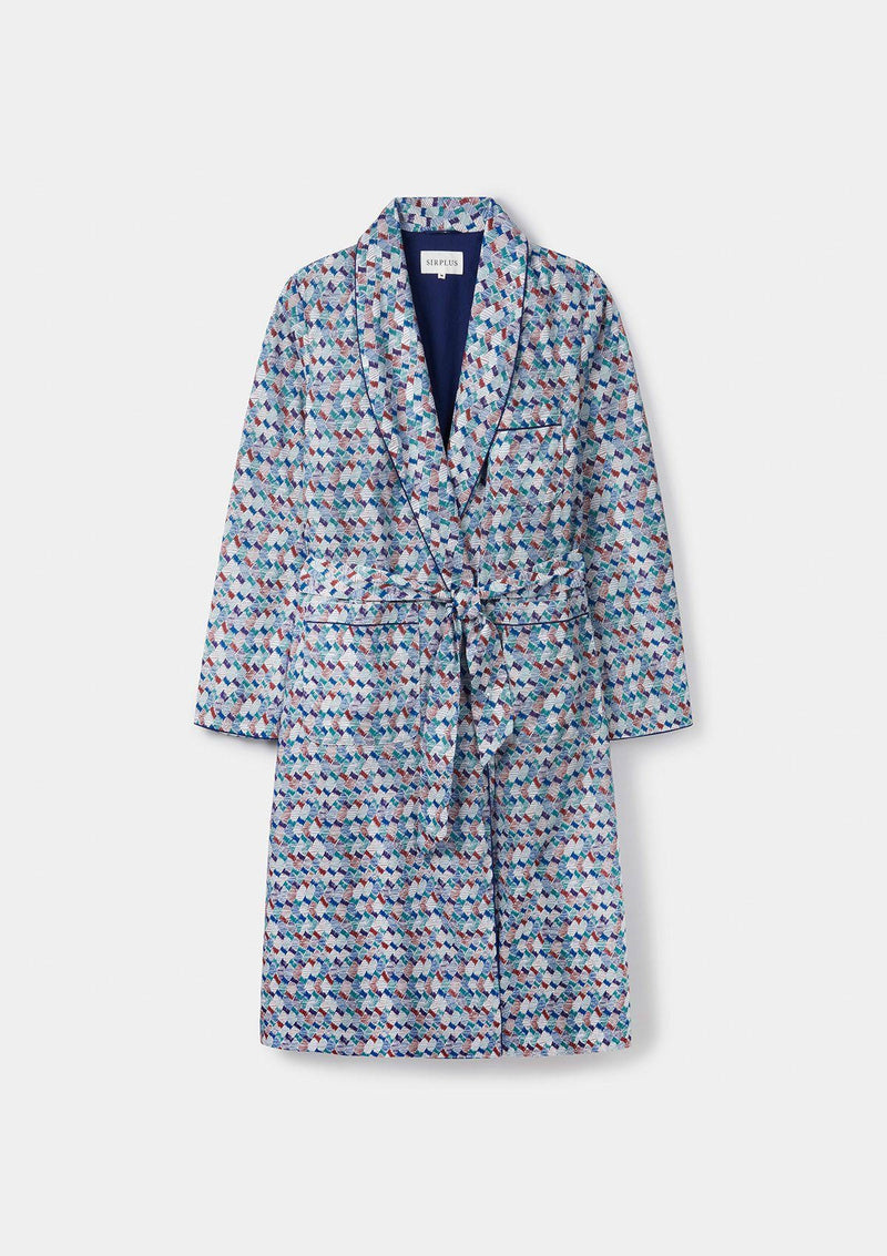 Blue Crayon Check Dressing Gown - Made with Liberty Fabric, Dressing Gowns - SIRPLUS