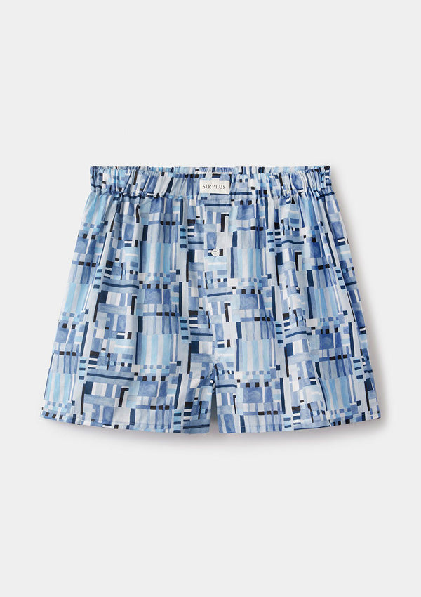 Blue Patchwork Boxer Shorts - Made with Liberty Fabric, Boxer Shorts - SIRPLUS
