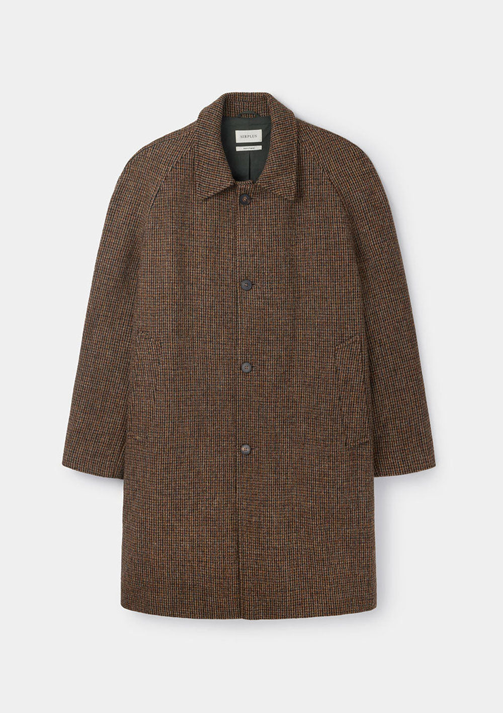 Brown Harris Tweed Wool Overcoat, Coats - SIRPLUS