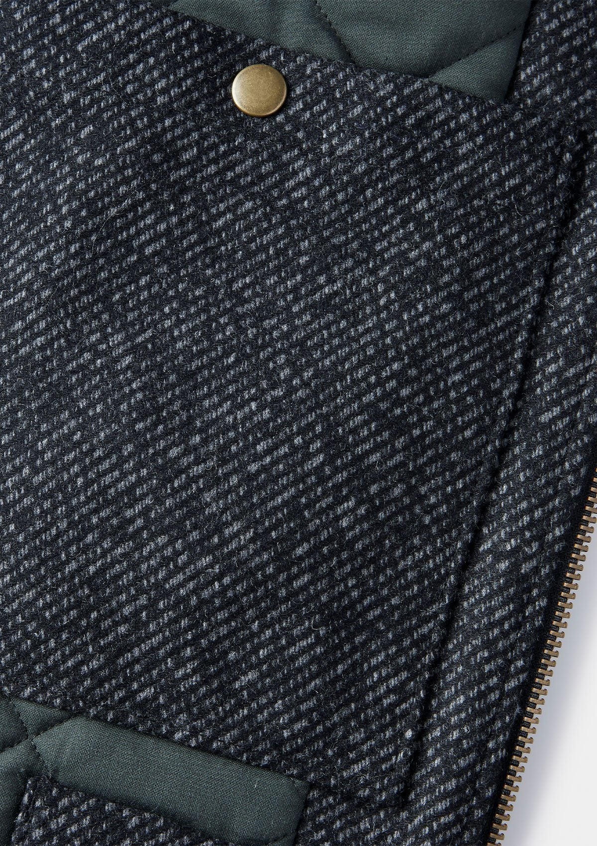 Charcoal Wool Twill Gilet, Gilets - SIRPLUS