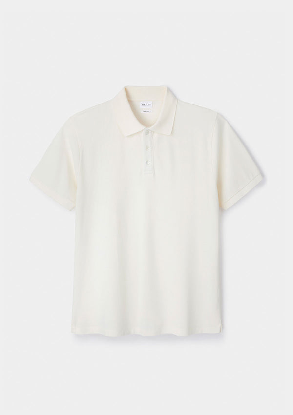 Cream Supima Cotton Polo Shirt, Polo Shirts - SIRPLUS