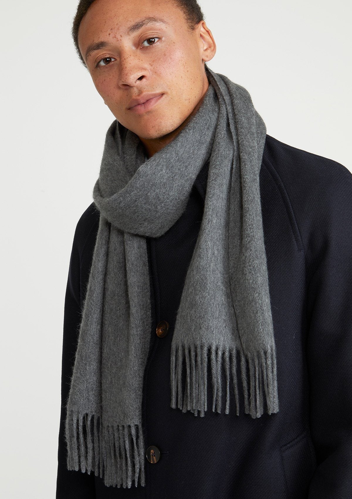 Grey Cashmere Scarf, Scarves - SIRPLUS