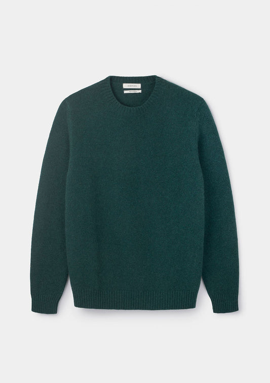 Green Cashmere Crew Neck Jumper, Knitwear - SIRPLUS