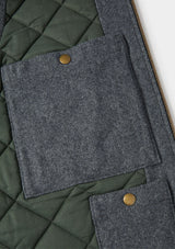 Grey Twill Wool Cashmere Gilet, Gilets - SIRPLUS