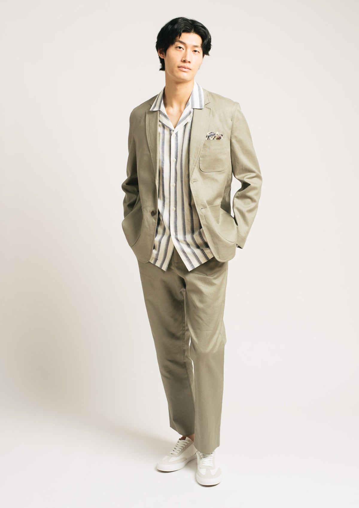 Sage Cotton Linen Blazer, Unlined Blazers - SIRPLUS