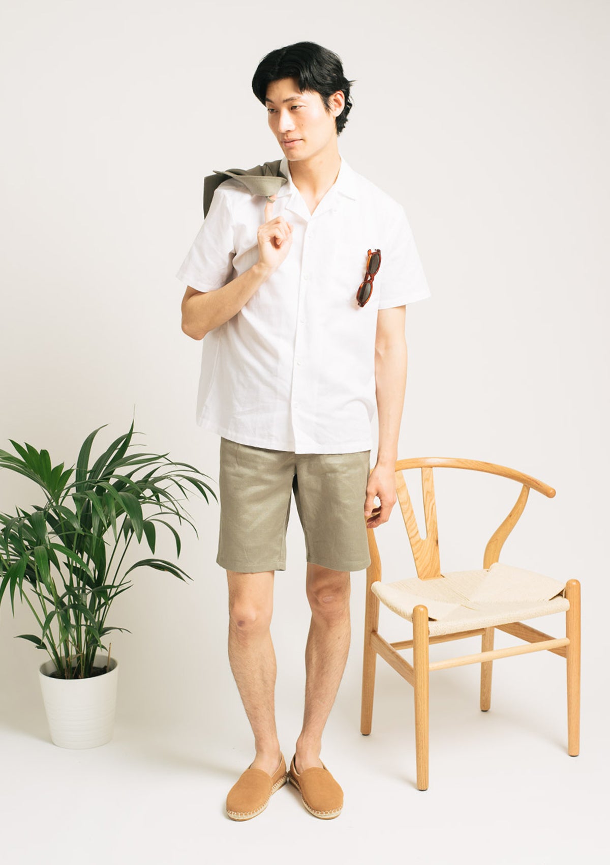 Sage Linen Shorts, Shorts - SIRPLUS