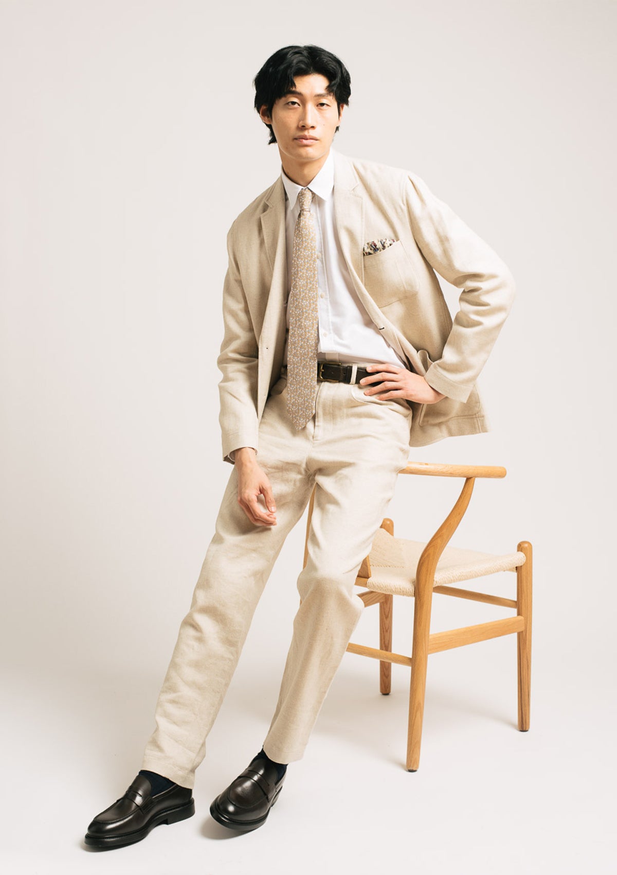 Sand Cotton Linen Casual Trousers, Casual Trousers - SIRPLUS