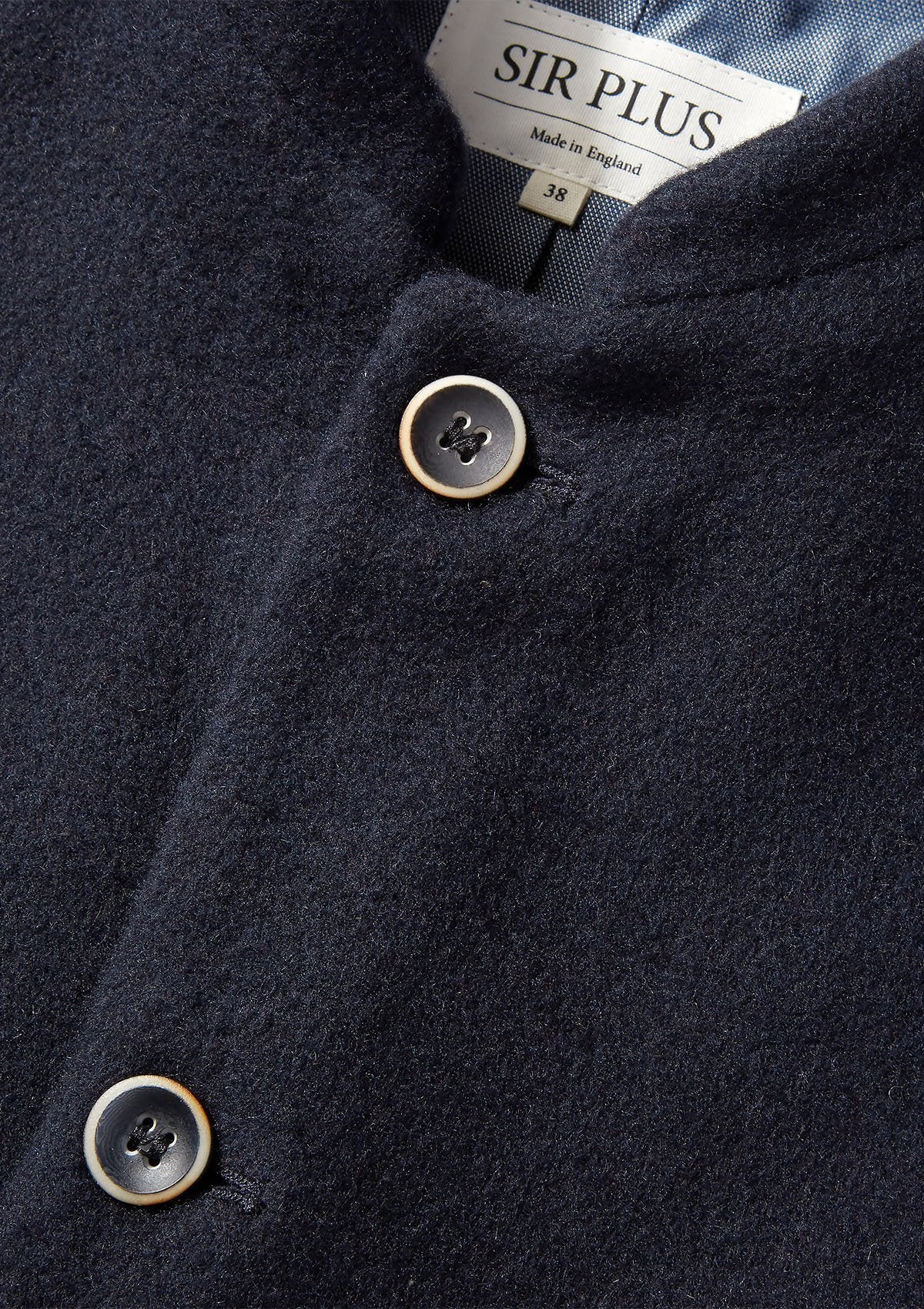 Navy Cashmere Nehru Jacket, Nehru Jackets - SIRPLUS