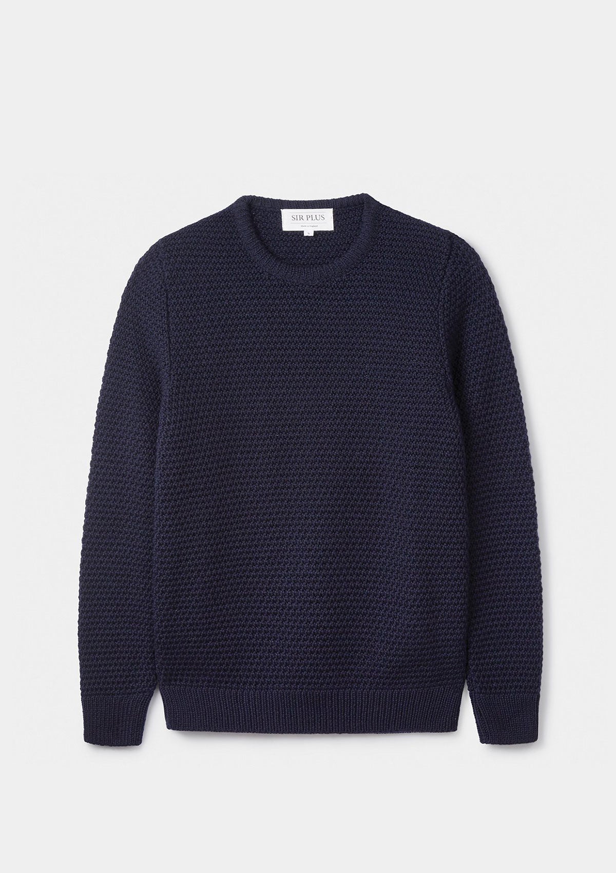 Navy Moss Stitch Jumper, Knitwear - SIRPLUS