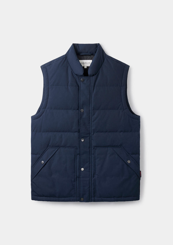 Navy Ventile Organic Cotton Down Gilet, Gilets - SIRPLUS