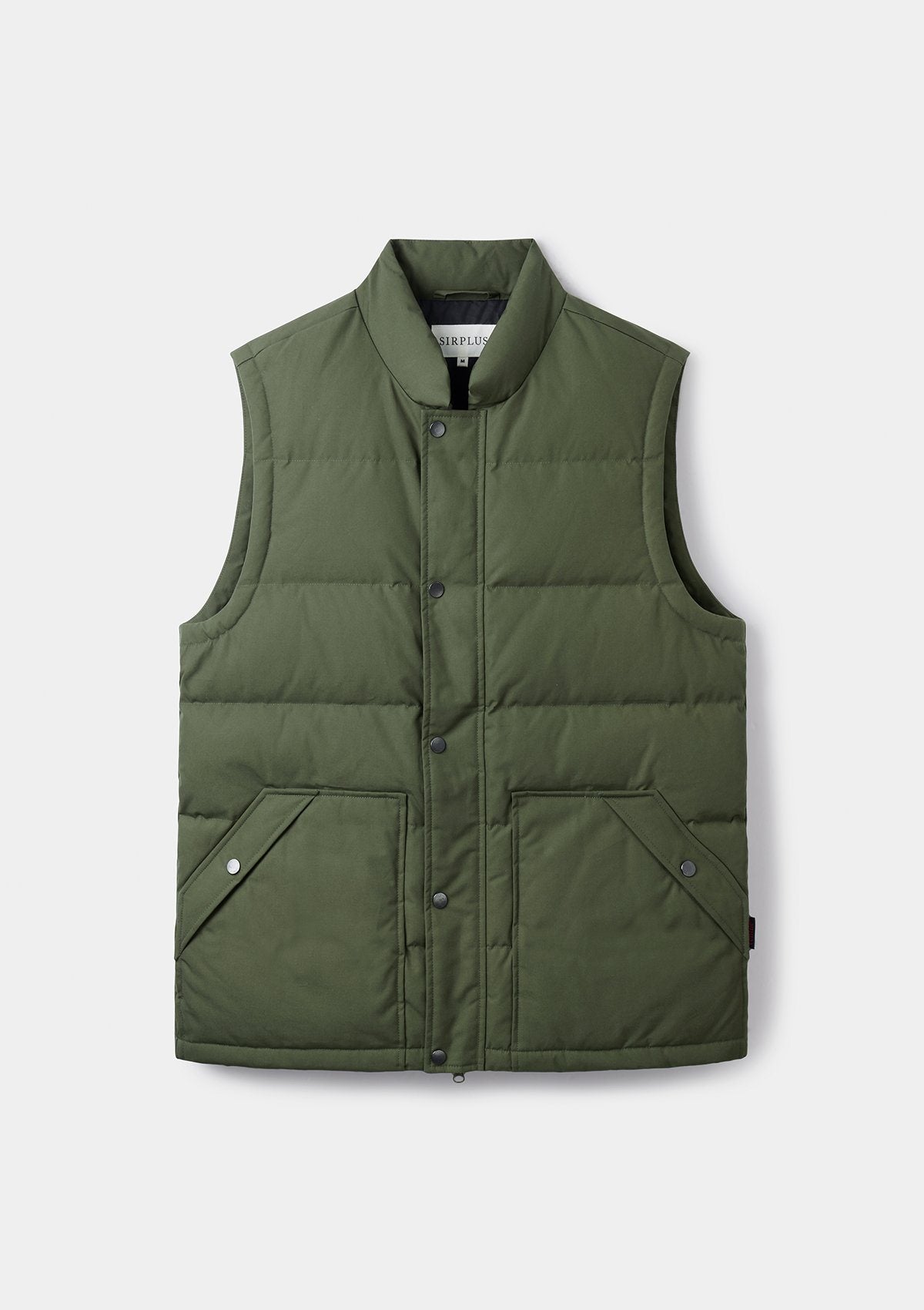 Olive Ventile Organic Cotton Down Gilet, Gilets - SIRPLUS