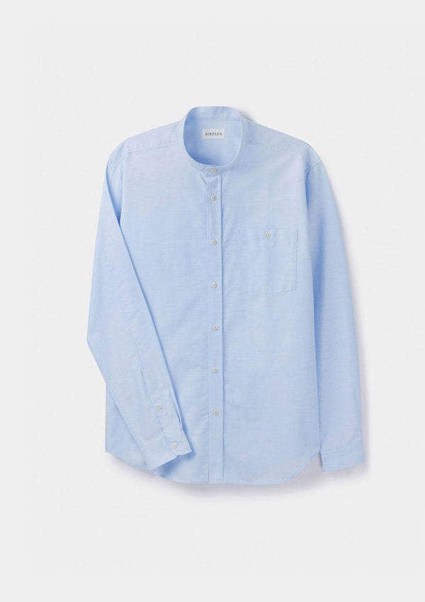 Pale Blue Oxford Grandad Shirt, Grandad Shirt - SIRPLUS
