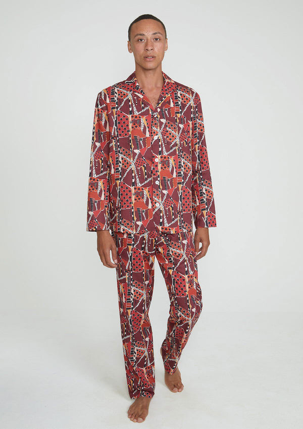 Red Krasner Pyjamas - Made with Liberty Fabric, Pyjamas - SIRPLUS