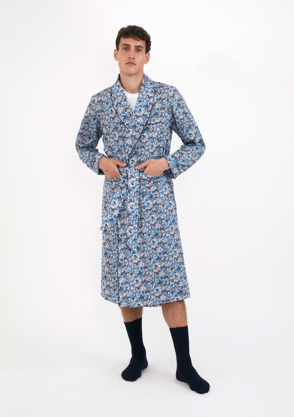 Blue Amanda's Opera Dressing Gown - Made with Liberty Fabric, Dressing Gowns - SIRPLUS