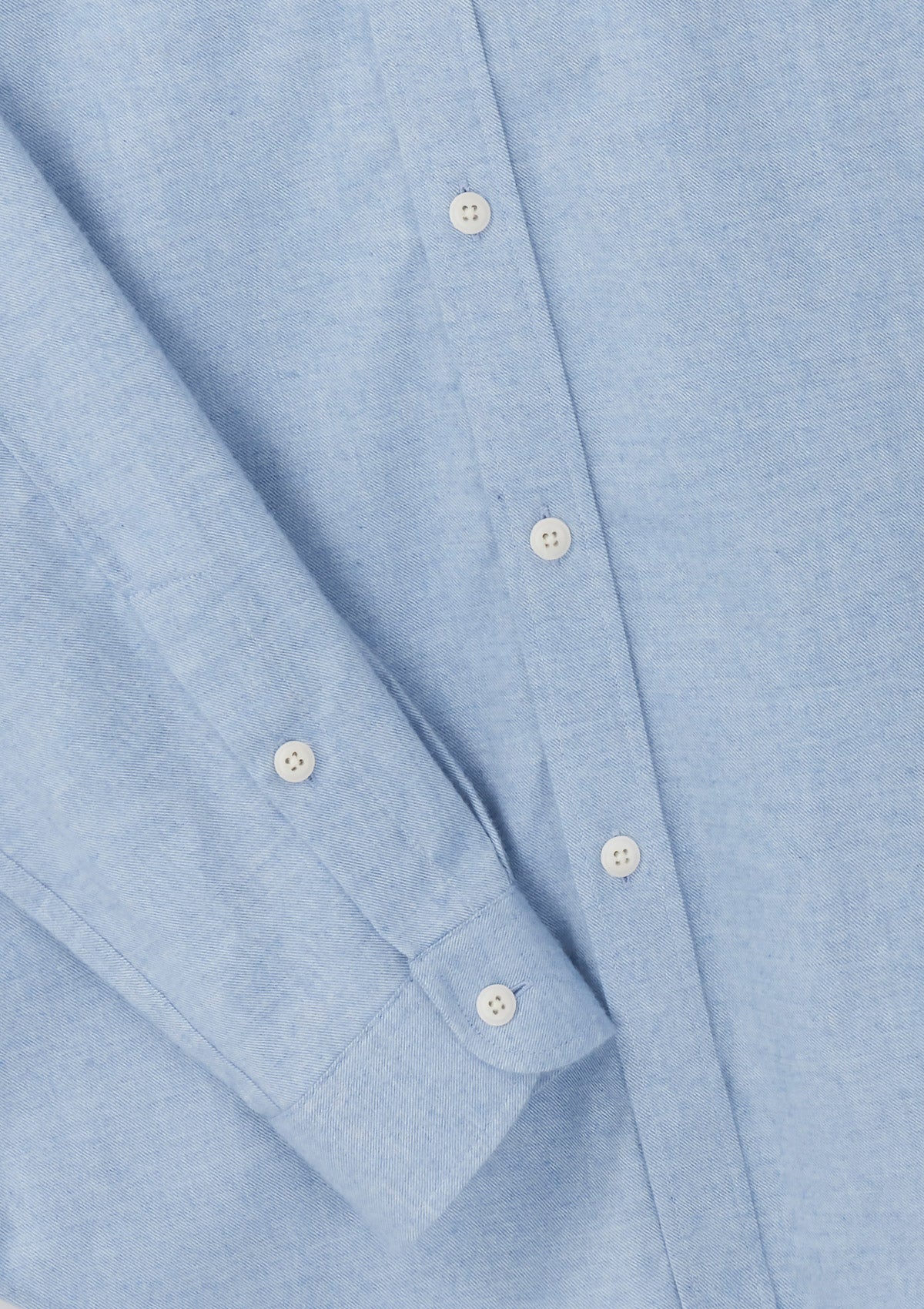 Blue Cotton Cashmere Grandad Shirt, Grandad Shirt - SIRPLUS