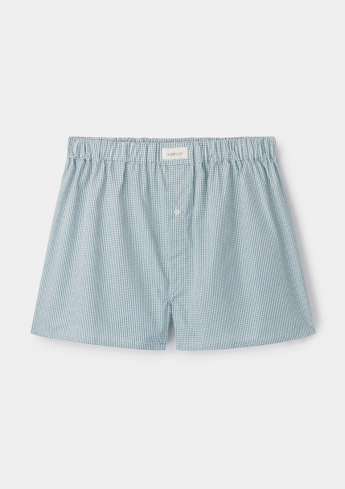 Green Microcheck Cotton Boxer Shorts, Boxer Shorts - SIRPLUS