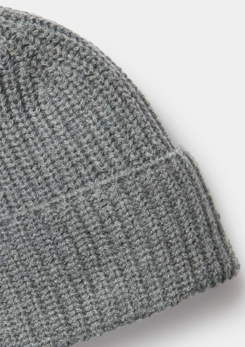 Grey Recycled Wool Beanie, Hats - SIRPLUS