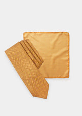 Mustard Leaf Print Tie, Ties - SIRPLUS
