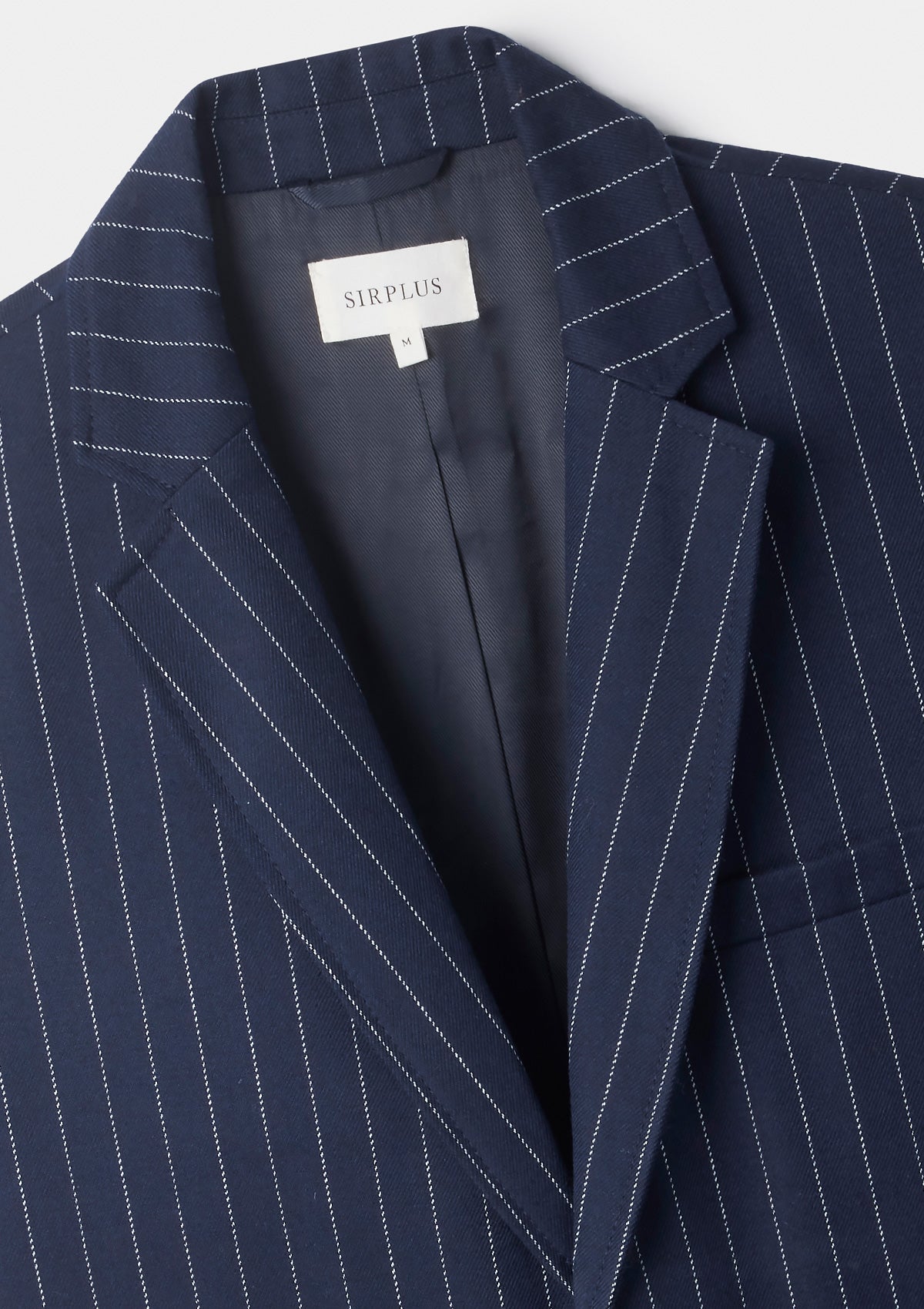 Navy Pinstripe Wool Blazer, Blazer - SIRPLUS