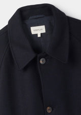 Navy Wool Overcoat, Coats - SIRPLUS