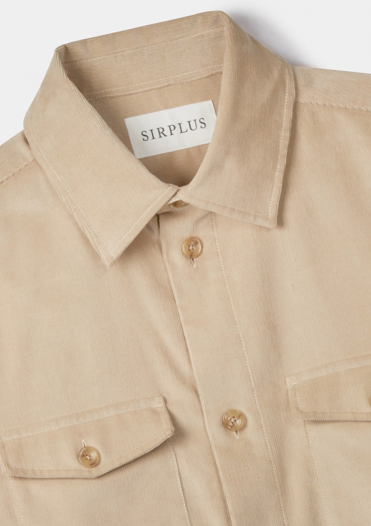Sand Cotton Corduroy Overshirt, Overshirt - SIRPLUS