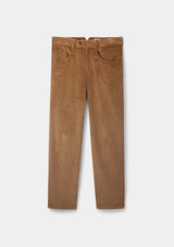 Tan Cotton-Corduory Casual Trousers, Casual Trousers - SIRPLUS