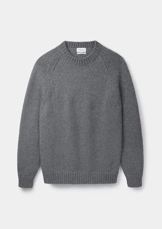 Ash Grey Chunky Cashmere Jumper, Knitwear - SIRPLUS