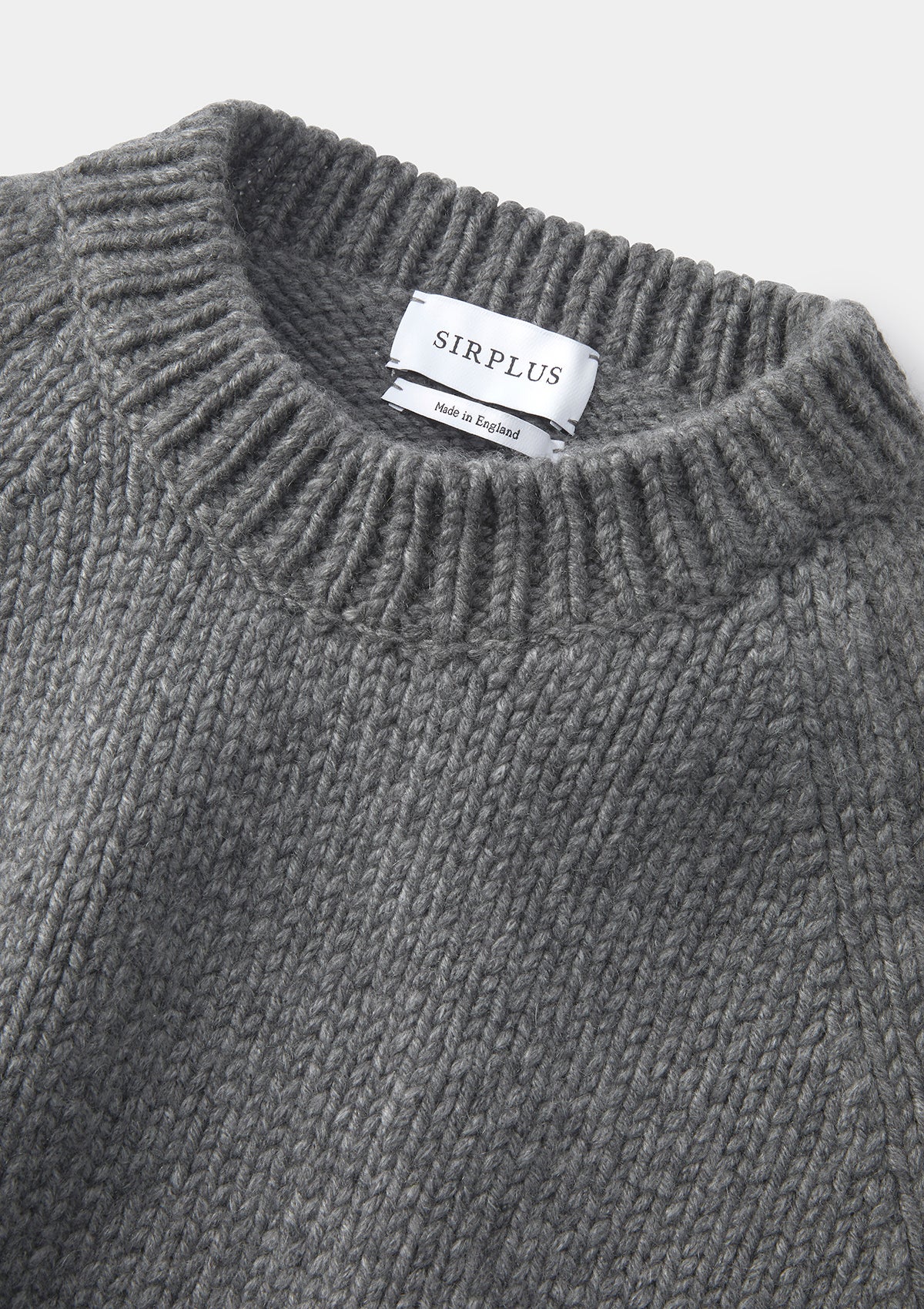 Ash Grey Chunky Cashmere Jumper, Knitwear - SIRPLUS