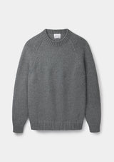 Ash Grey Chunky Cashmere Jumper, Knitwear - SIRPLUS