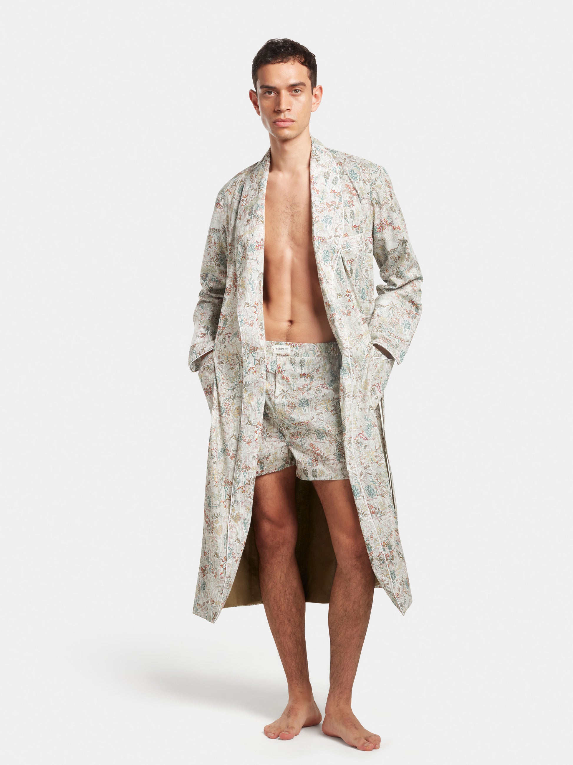 Green Plantopolis Dressing Gown - Made with Liberty Fabric, Dressing Gowns - SIRPLUS