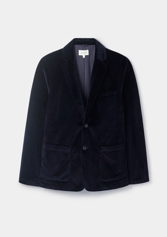 Midnight Navy Velvet Blazer, Blazer - SIRPLUS