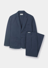 Navy Cotton Linen Blazer, Unlined Blazers - SIRPLUS