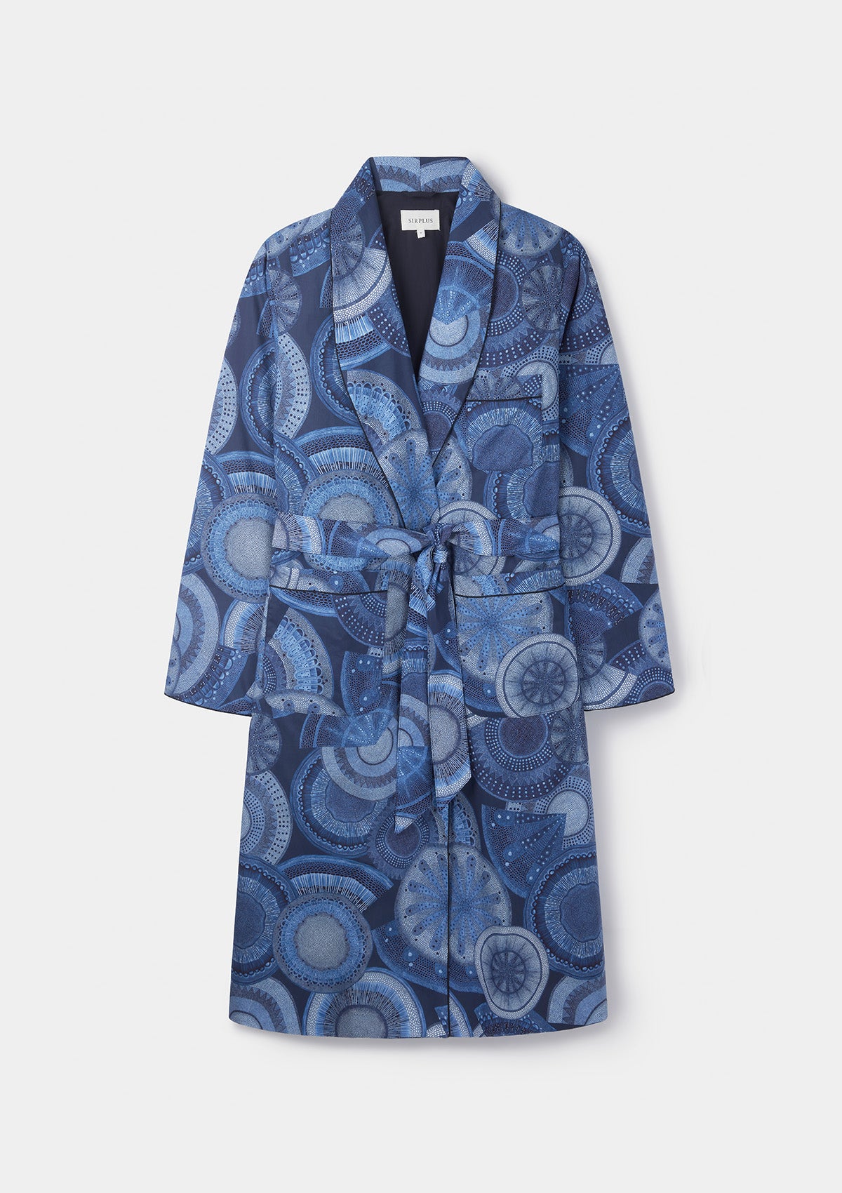 Navy Microscopic Flora Dressing Gown - Made with Liberty Fabric, Dressing Gowns - SIRPLUS