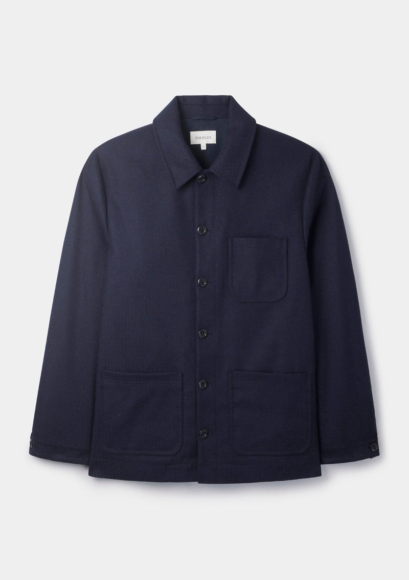 Navy Wool Chore Jacket, Chore Jackets - SIRPLUS