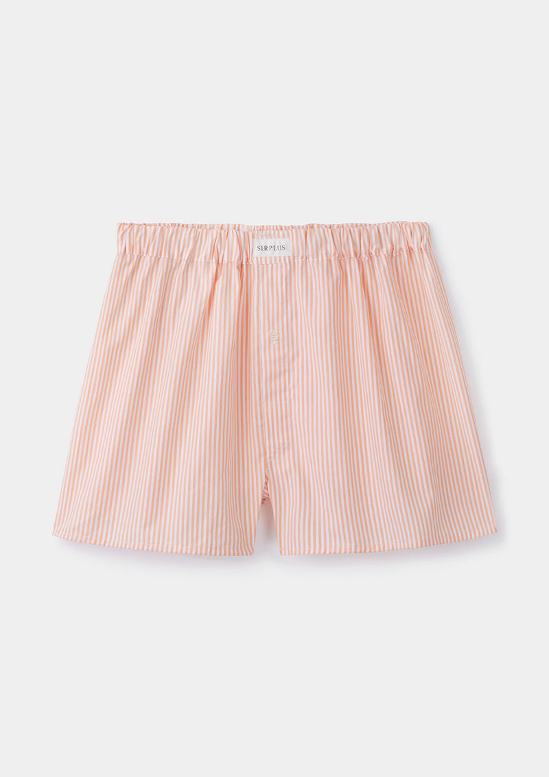 Peach Candy Stripe Boxer Shorts, Boxer Shorts - SIRPLUS