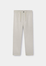Sand Cotton Linen Drawstring Trousers, Casual Trousers - SIRPLUS