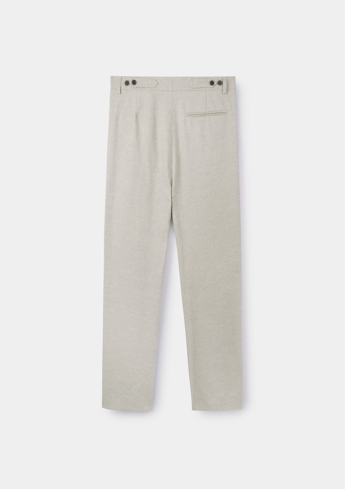 Sand Cotton Linen Pleated Trousers, Casual Trousers - SIRPLUS