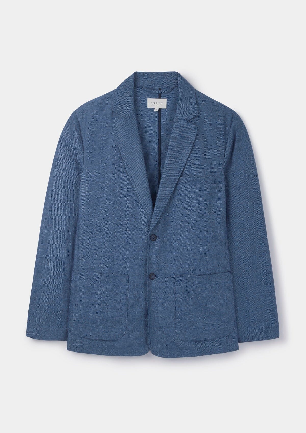 Steel Blue Twill Blazer, Unlined Blazers - SIRPLUS